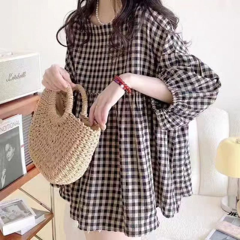 2026 Summer Plus Size Women's Commuting Loose Shirt Babydoll Blouse