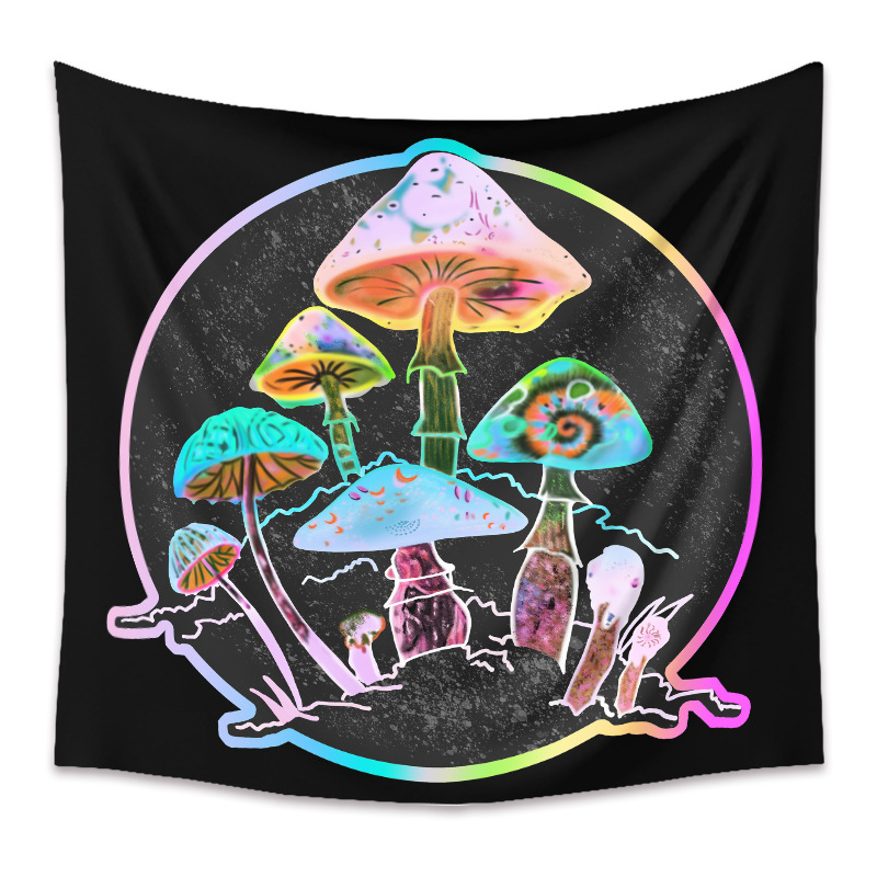 Bohemian Psychedelic Mushroom Background Hanging Cloth Tapestry Wholesale Nihaojewelry display picture 2