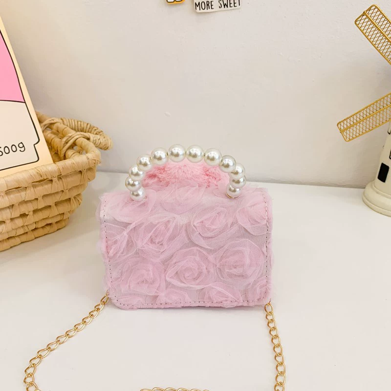 Милая детская сумка, детская ручная однолямочная сумка из жемчуга для принцессы