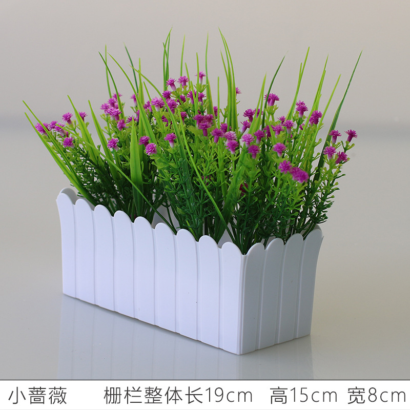 Flor artificial jardín de flores de plástico traje de valla de flores artificiales decoración de la ventana interior y exterior decoración floral decoración de la Mesa maceta flor