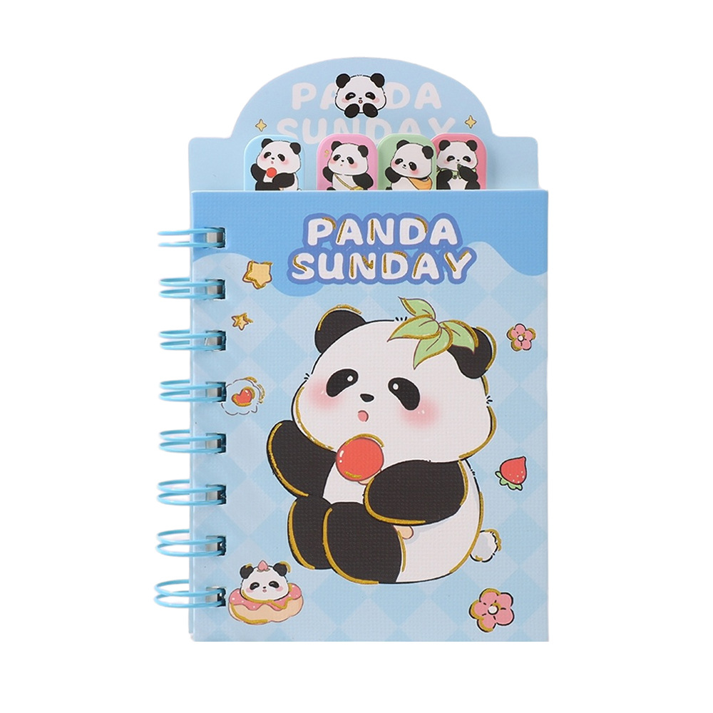 Cuaderno de dibujos animados panda cuadernos de tarjetas de auto-disciplina punzonando cuadernos de bolsillo convenientes cuadernos de papel de papel de papel de papel al por mayor image 5