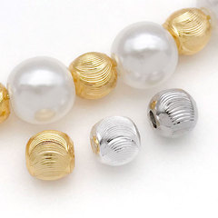 銅メッキ 18 K リアルゴールド色保持バッチ花キャッツアイビーズスペーサービーズスルーホールビーズ DIY ビーズジュエリーアクセサリーメーカー卸売