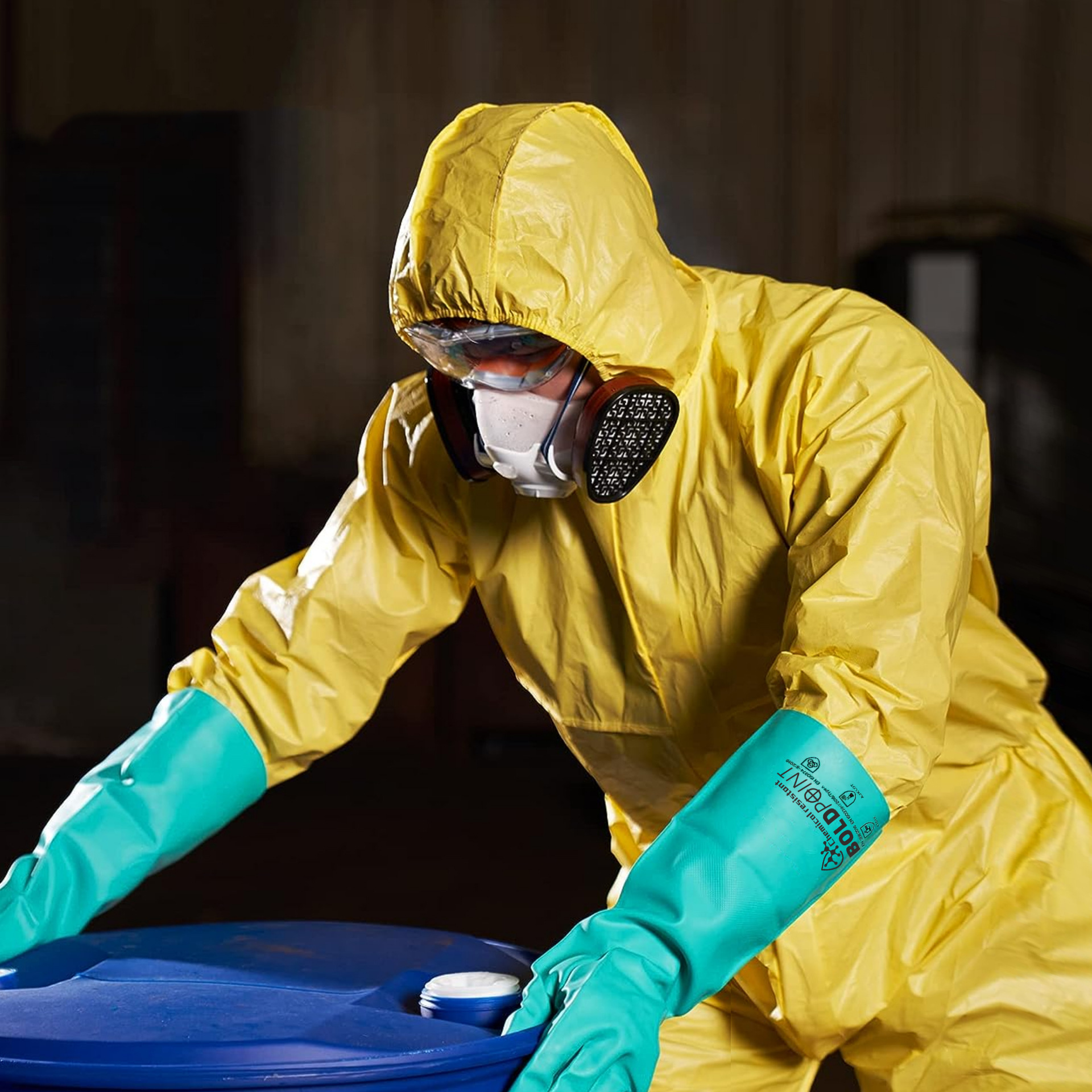 耐酸碱手套实验室化工防腐蚀耐油工业劳保丁腈橡胶家务洗碗耐用