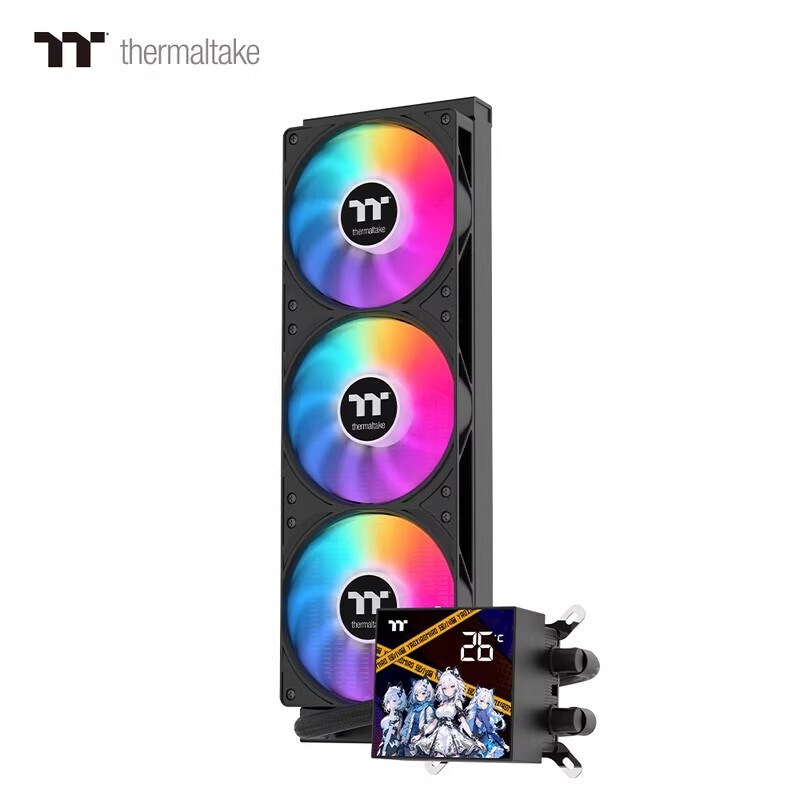 Cross-Border Desktop Computer Host Cpu Integrated Water-Cooled Radiator Digital Display Full-Screen Argb Silent Fan