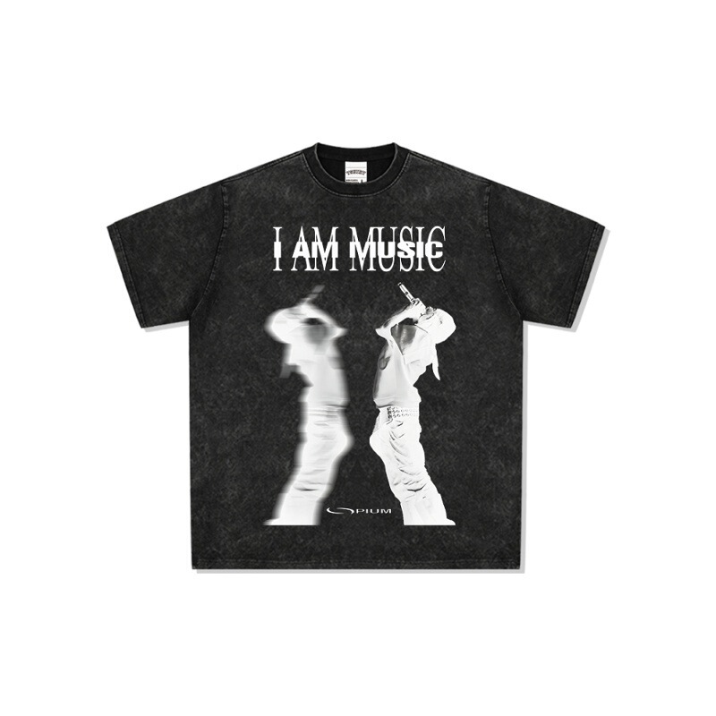 Playboi Carti Short-Sleeved I Am Music Opium Yvl American High Street Heavyweight Hip-Hop T-Shirt
