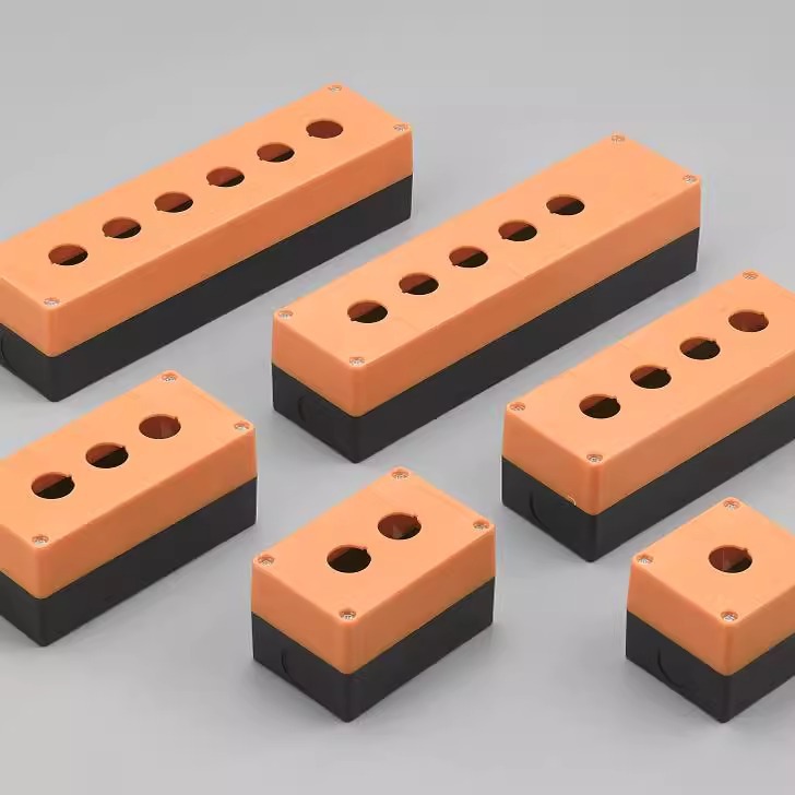 防水按钮开关控制盒孔位开关指示灯急停塑料盒子22mm按钮盒