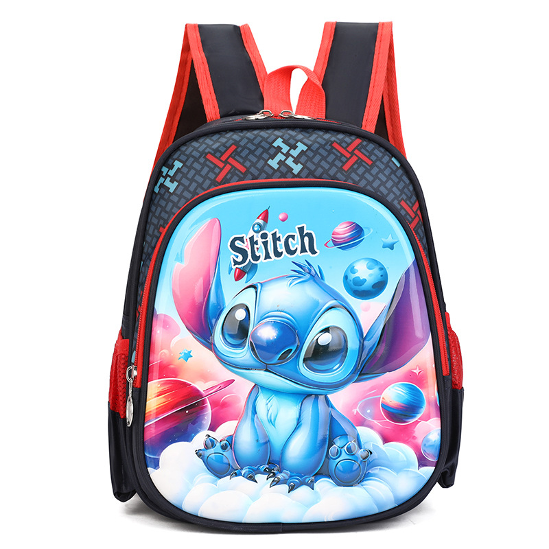 Mochila de dibujos animados Stitch de carcasa dura de 12 pulgadas al por mayor Mochila de jardín de infantes ultraligera Mochila para niños de 3-4 años