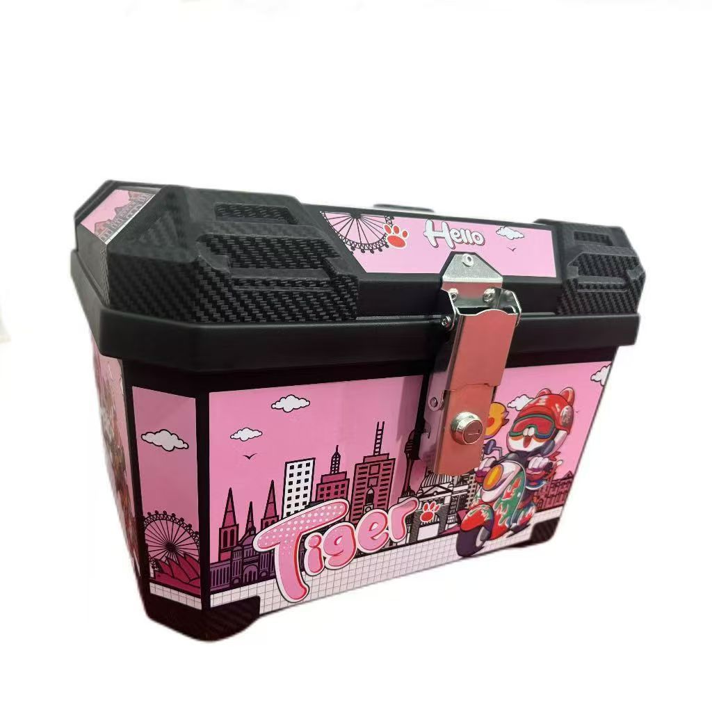 Electric Vehicle Trunk, Large-Capacity Delivery Box, Rider Equipment, Sealed Waterproof Outdoor Thickened Universal Motorcycle Trunk