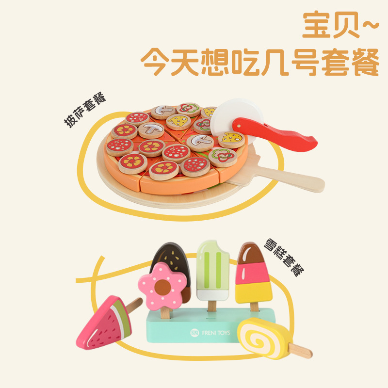 Set de pizza y helado