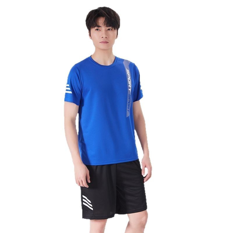 Trajes deportivos de verano de tamaño grande para hombres corren camisetas de hielo de manga corta para aumentar el peso ropa de entrenamiento de baloncesto masculino ropa de fitness