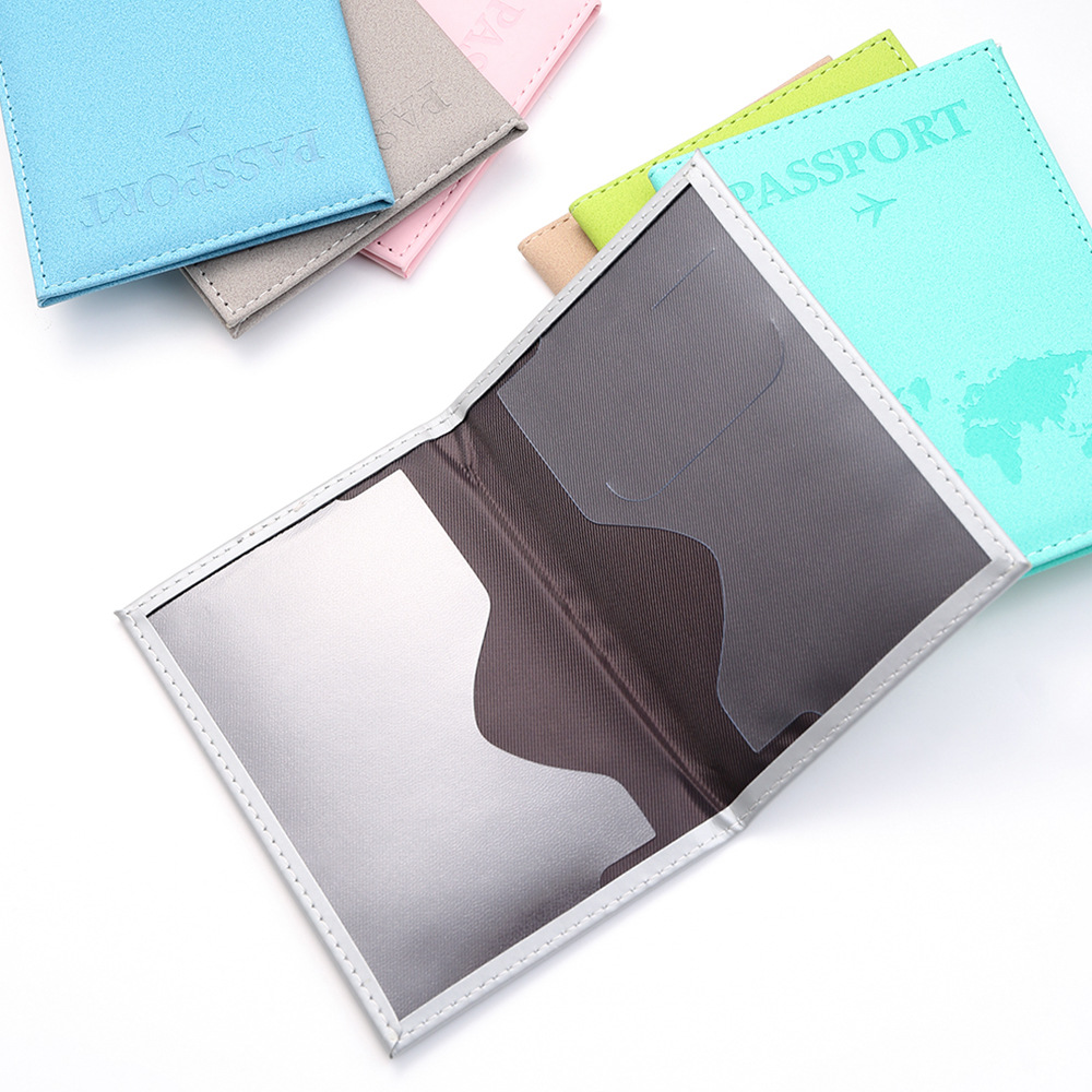 multi color map passport bag travel document bag passport holder passport protective cover couple passport bag_voghion.com