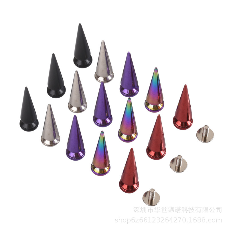 尖钉30mm子弹头朋克风螺丝钉厂家批发尖头铆钉皮带服饰装饰钉