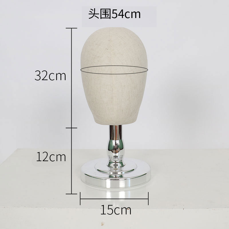 Maniquí de Cabeza para Sombreros y Pelucas de Plástico y Lino para Escaparate