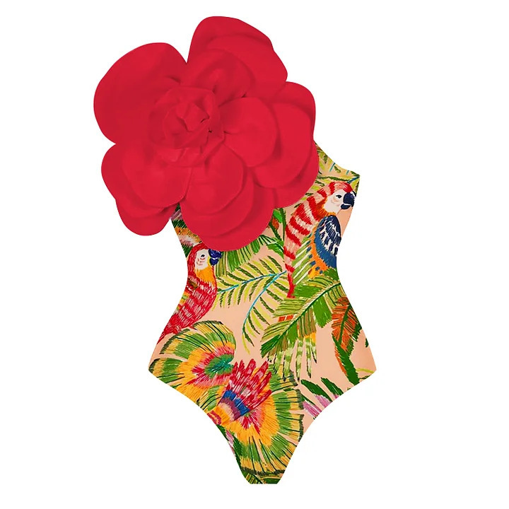 Femmes Élégant Dame Impression Couleur Unie Ensemble 2 Pièces Une Seule Pièce Maillots De Bain display picture 23