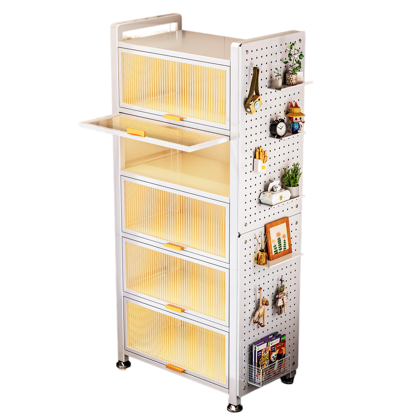 Gabinete de acero estante de libros para niños estante de almacenamiento contra la pared estante de almacenamiento integral hendidura sala de estar gabinete de almacenamiento a prueba de polvo
