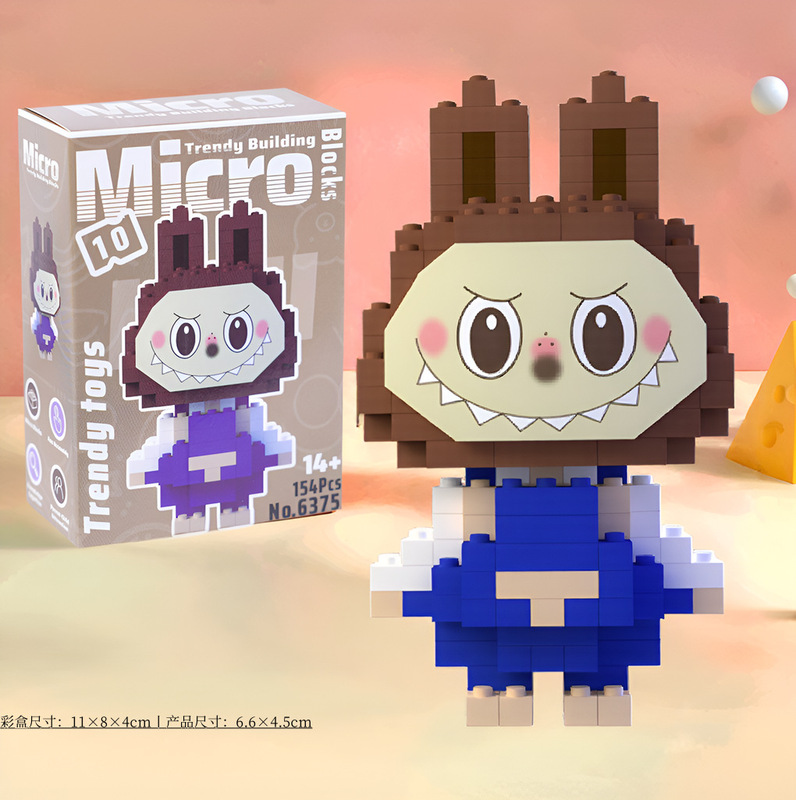 レゴビルディングブロック、小さな粒子ビルディングブロック、ステッチ漫画ブラインドボックスビルディングブロック、男の子と女の子向けの子供用知育玩具と互換性があります。|undefined