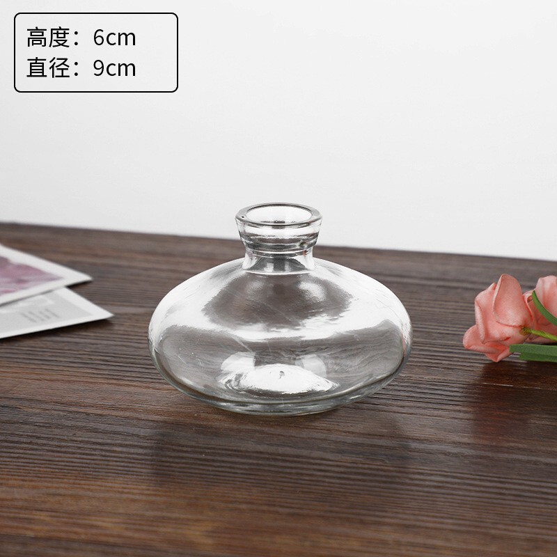 外国貿易卸売ライト高級ハイエンド小さな花瓶セットレトロレリーフフラワーアレンジメント装飾品透明ガラス花瓶|undefined
