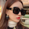 Square retro sunglasses, fashionable sun protection cream, glasses, 2023 collection, new collection, European style, UF-protection