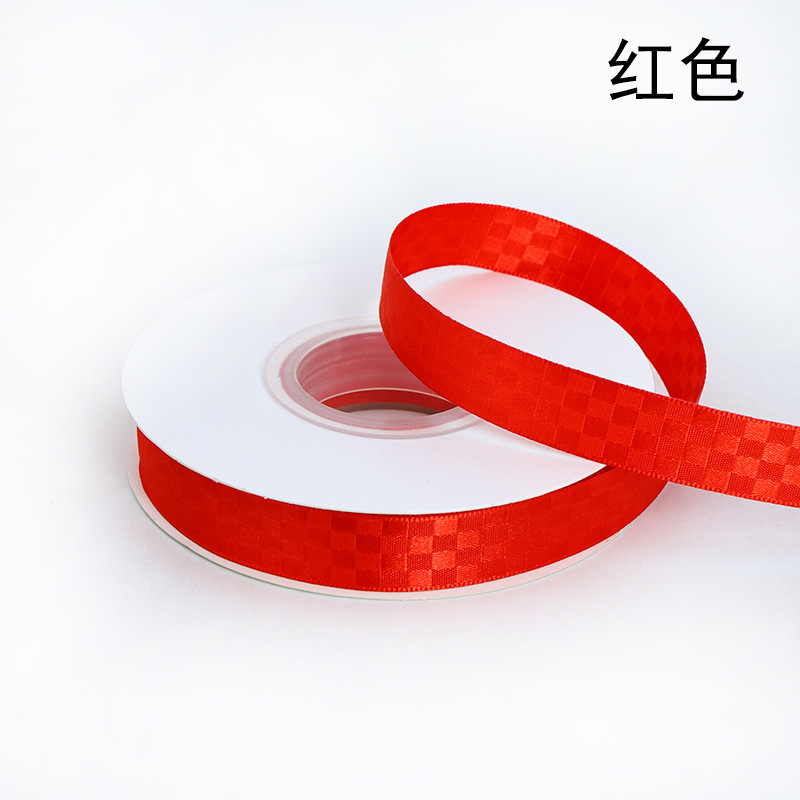 Cinta a cuadros con cinta a cuadros, caja de regalo de flores, embalaje, cinta de tela, lazo, cinta de bricolaje hecha a mano, personalización transfronteriza