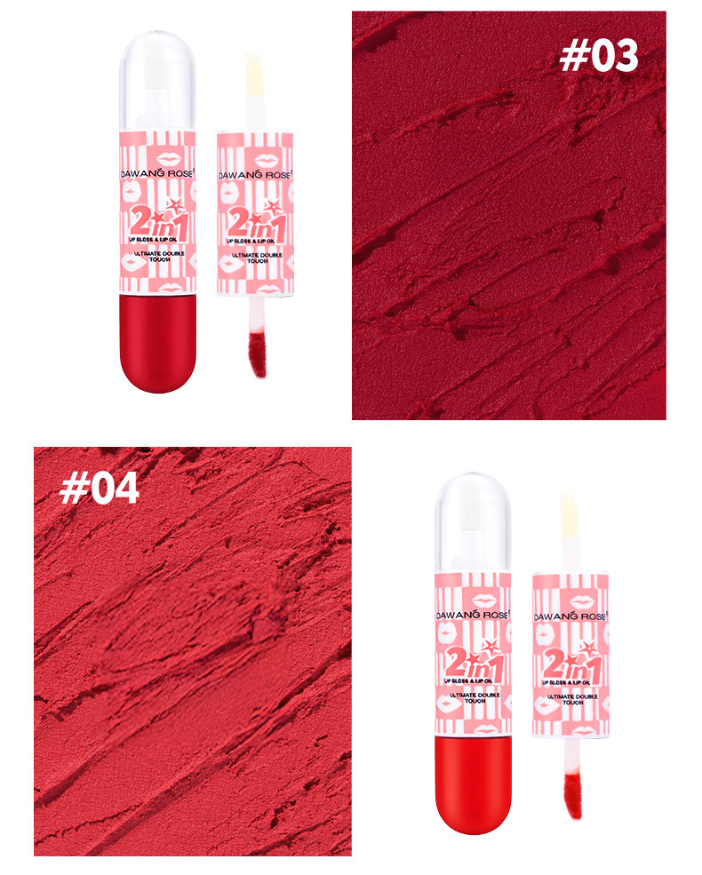 Doppelseitiger Lippenstift Und Lipgloss Für Ein Mattes Finish_voghion.com