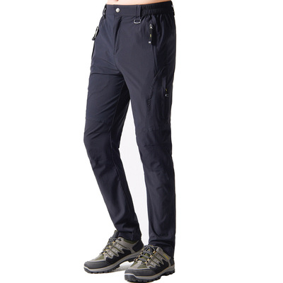 厂家批发春夏冲锋裤防水透气宽松加肥男士薄款速干裤男特大码长裤|ru