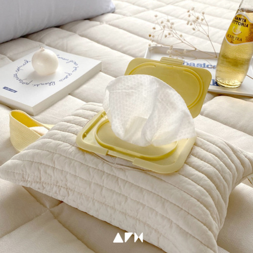 ins style Korean baby removable travel portable flip-top portable storage bag cotton tissue box wet wipes storage bag