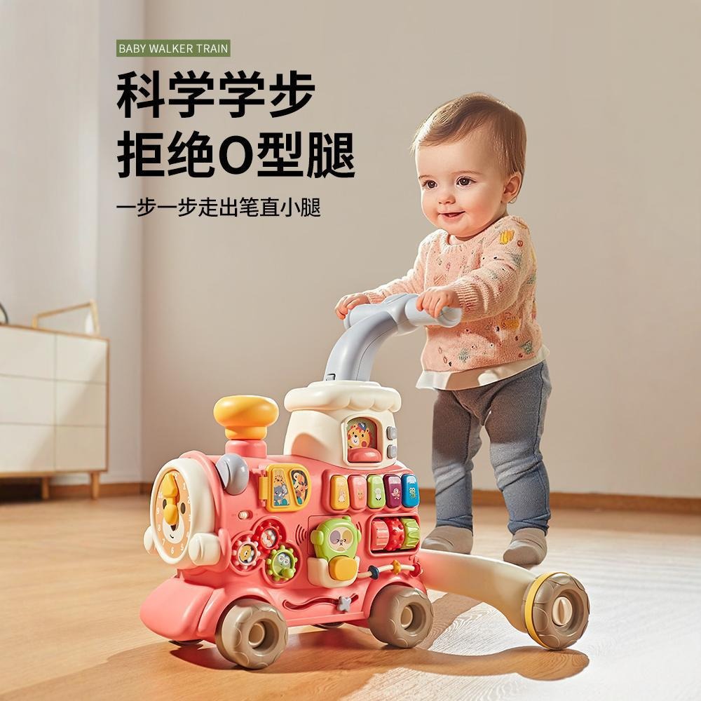 Cochecito de andador de bebé transfronterizo para evitar vuelco, el bebé puede sentarse en un andador multifuncional, juego de juguete de coche para niños