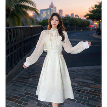 新中式连衣裙小个子套装民国小洋装两件套仙女裙气质超仙2024新