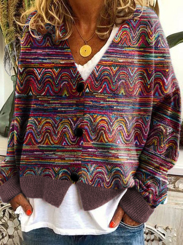 International trade cross-border international trade cross-border  Amazon international trade new Christmas abstract print casual cloak coat