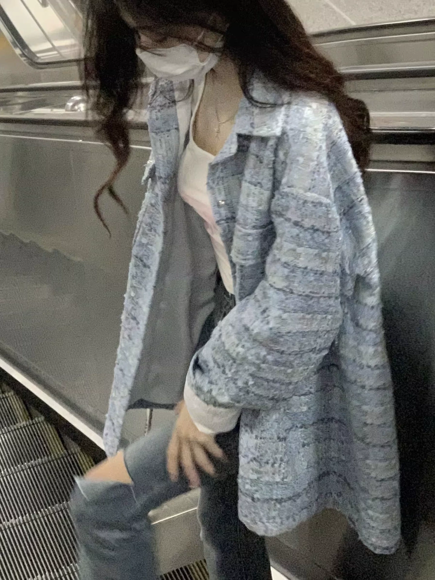 Осенняя sexy милая куртка, стиль Chanel, oversize, приталенная