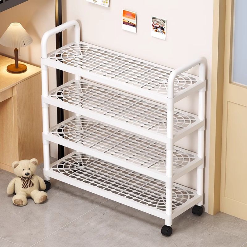 estante de zapatos simple armario de zapatos dormitorio pequeño estante de almacenamiento de zapatos puerta de casa de alquiler estante de almacenamiento móvil multicapa