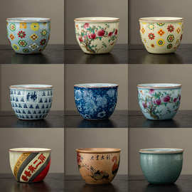 汝窑主人杯家用窑喝茶小陶瓷茶具功夫汝杯大容量单杯茶杯单个品茗