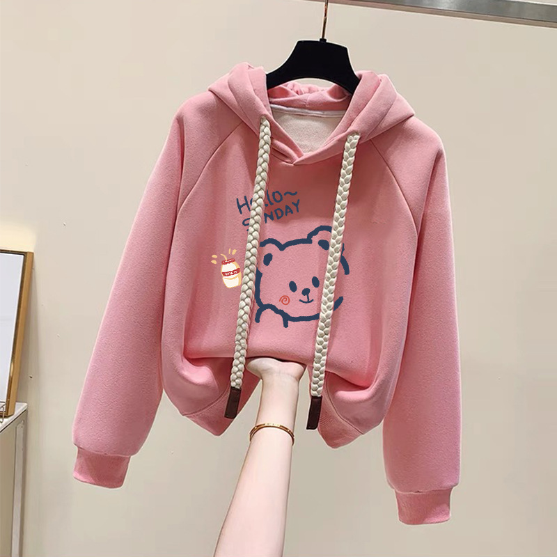 学院风时尚套装女春秋新款学生韩版洋气连帽卫衣帅气工装裤两件套|undefined