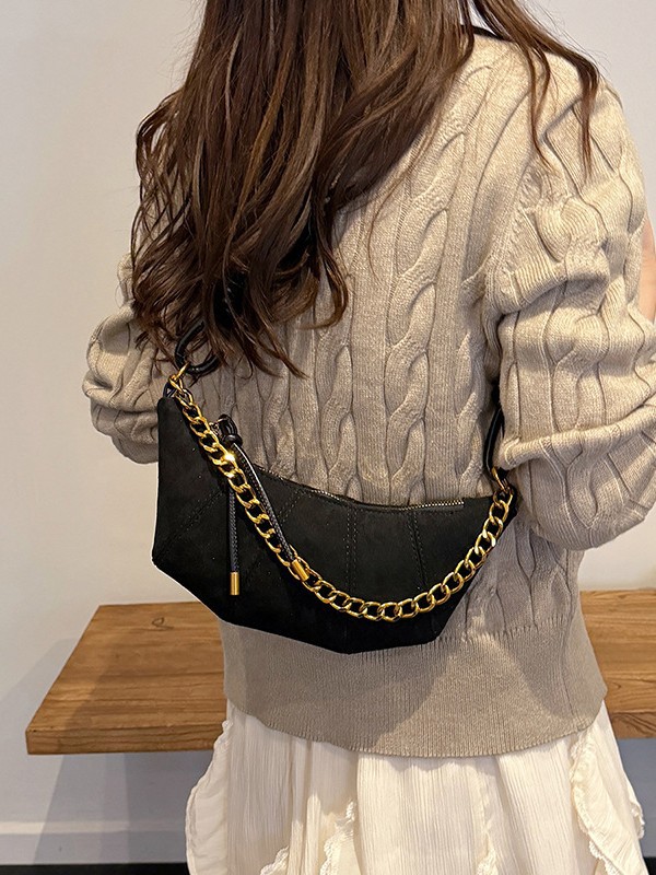 Bolso de bolsillo de moda retro para mujeres 2025 nuevo estilo coreano de moda de color sólido empalmado de alta calidad bolso de cor
