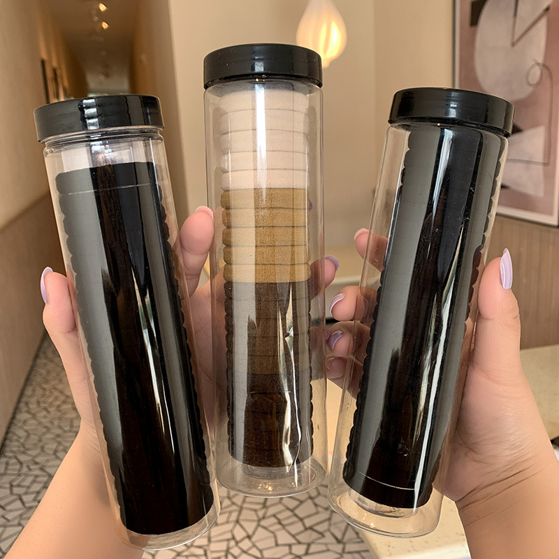 Banda de pelo sin costura banda de goma elástica alta corbata de pelo para adultos cuerda de pelo grueso corbata de pelo femenino corbata de pelo simple de Corea del Sur joyería de cuerda de pelo simple