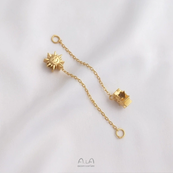 18K Dumb Golden Sun Hanging Chain 1