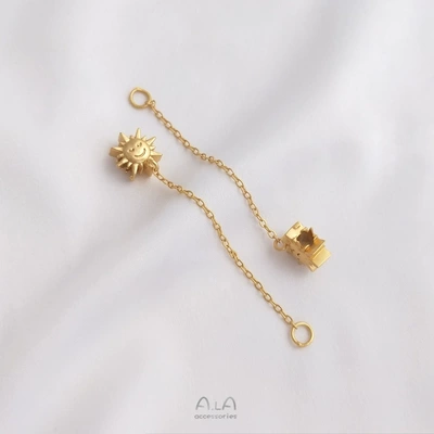 Beaded Fashion Jewelry Shagang Accessories, Zərgərlik ara hissələri - 18k-dumb-gold-sun-chain-1