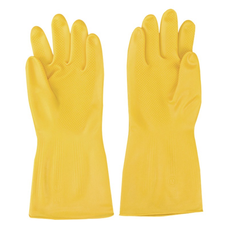 Guantes de goma de tendón de res engrosados, guantes de goma para el hogar para hacer tareas domésticas y lavar platos, guantes industriales de protección laboral resistentes al desgaste