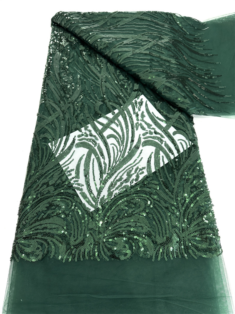 Nueva tela de lentejuelas de tubo de cuentas de moda tela de bordado con cuentas vestido de novia de alta costura tela de vestido de moda