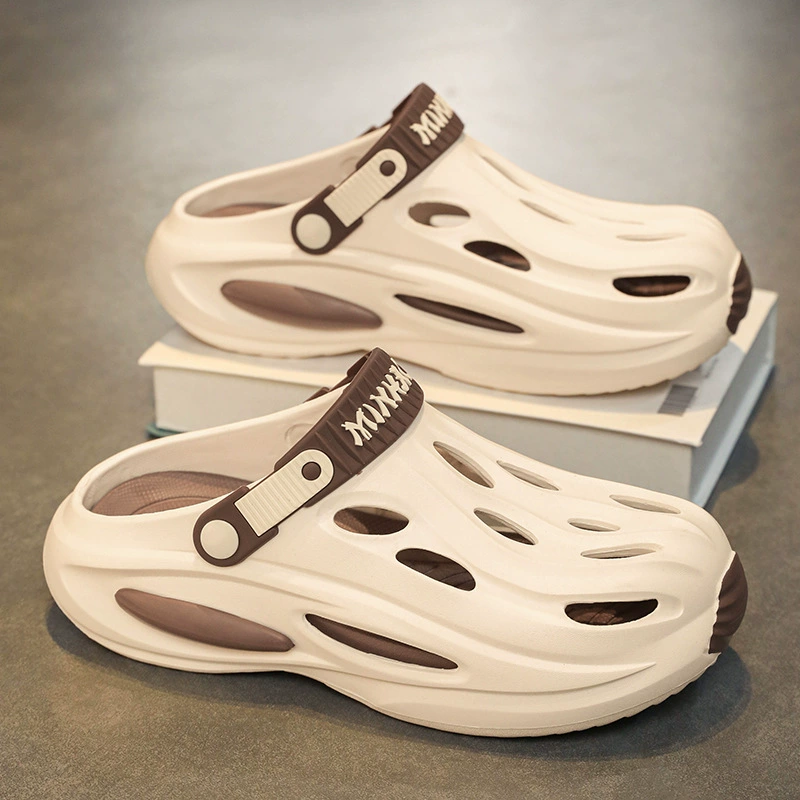 Мужские тапочки, летняя верхняя одежда, нескользящие сабо с большим пальцем, мужские пляжные сандалии, которые ощущаются, как шаг на дерьме во время вождения.