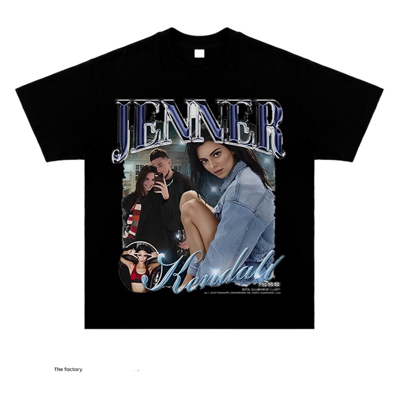 Camiseta americana estrella Rosa James Morant Curry impreso manga corta de algodón calle media manga camiseta al por mayor