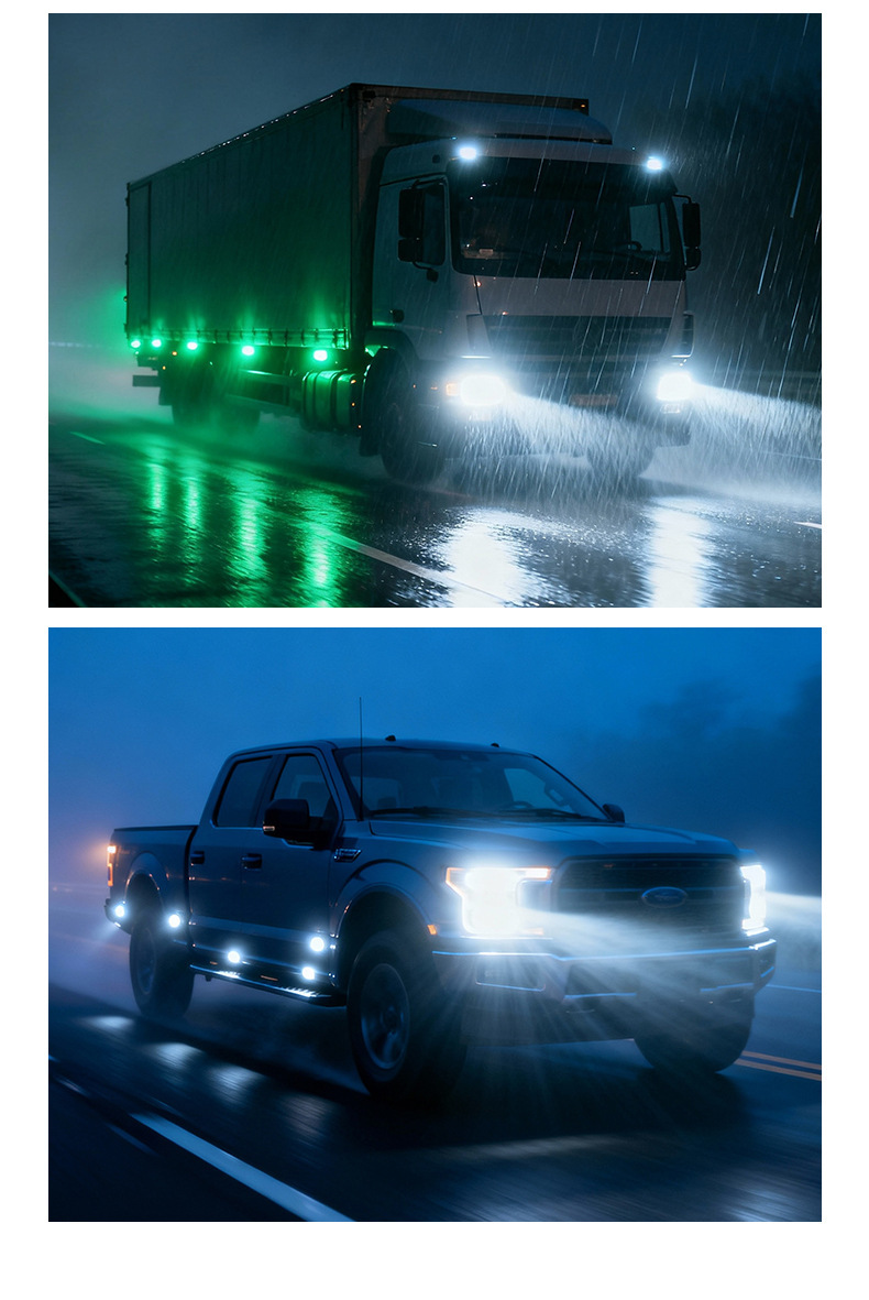 Source 12-24V Light Guide Side Light Led Oval Truck Side Light Tail Light Truck Decorative Light Always On/Strobe