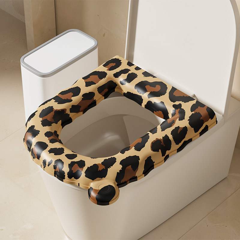 All-Inclusive Wave Toilet Mat 4.5mm [Leopard Print Style B]