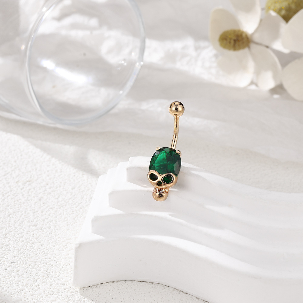 Europäischer und amerikanischer grenzüberschreitender Großhandel mit personalisiertem Totenkopf-Piercing, heiß begehrter Bauchnabelschmuck_voghion.com