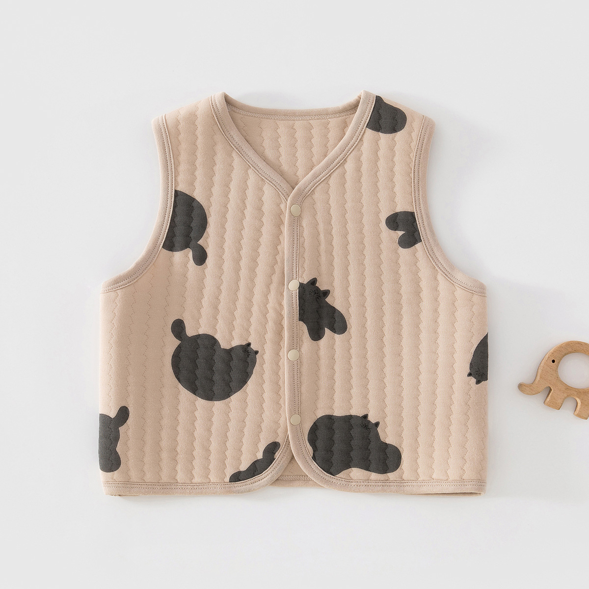 Baby chaleco de invierno y otoño, abrazadera de pony recién nacido, primavera y otoño, algodón delgado, chaleco para bebés calientes, ropa interior