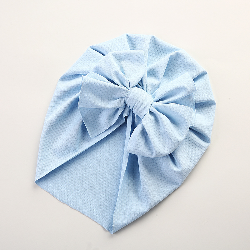 Children's Headgear Summer Ice Silk Bow Baby Breathable Cap display picture 5