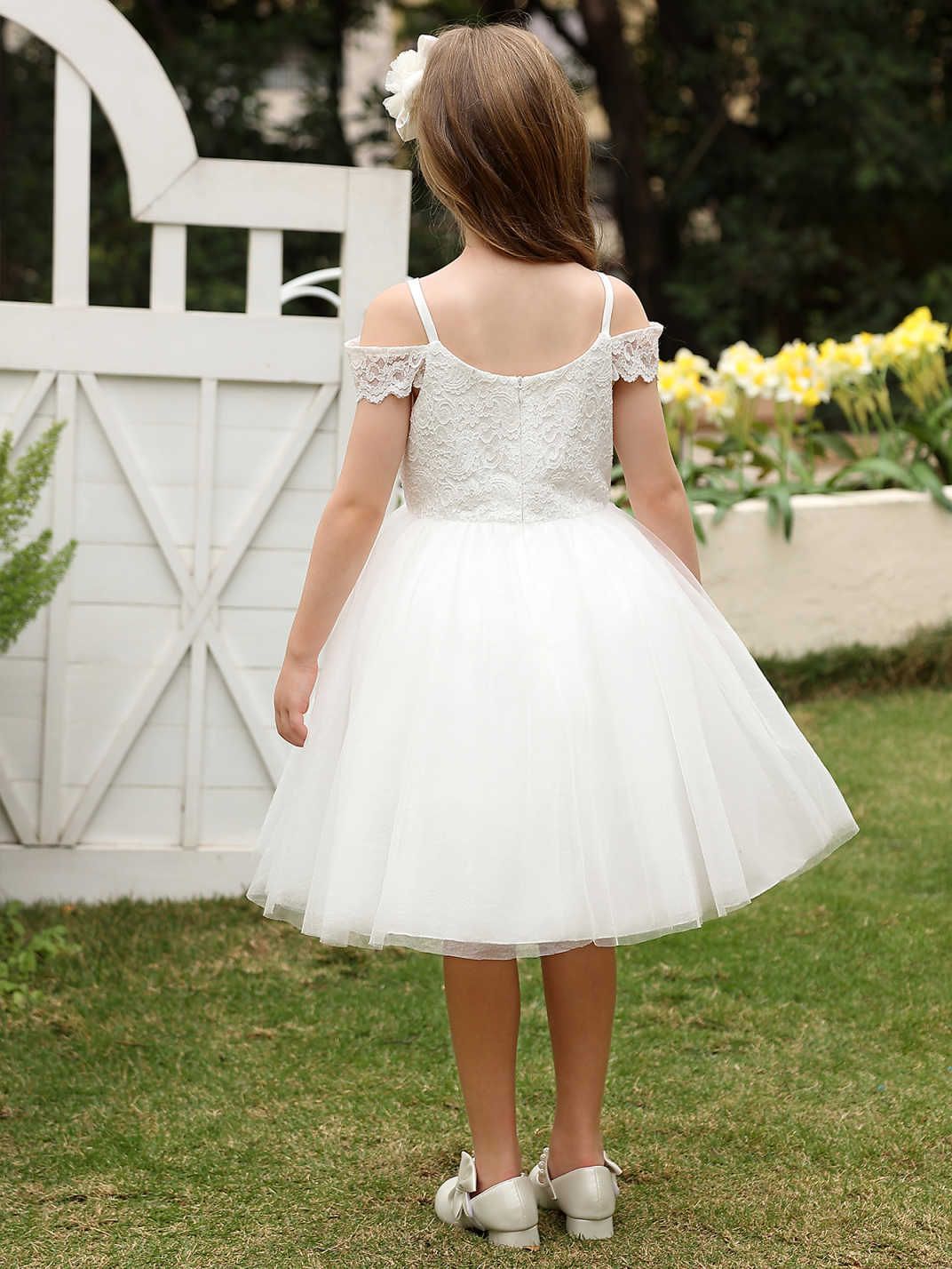Nuevo vestido de novia para niños transfronterizos europeos y americanos, actuación de piano de encaje para niñas, anfitrión de cumpleaños, vestido de princesa esponjoso