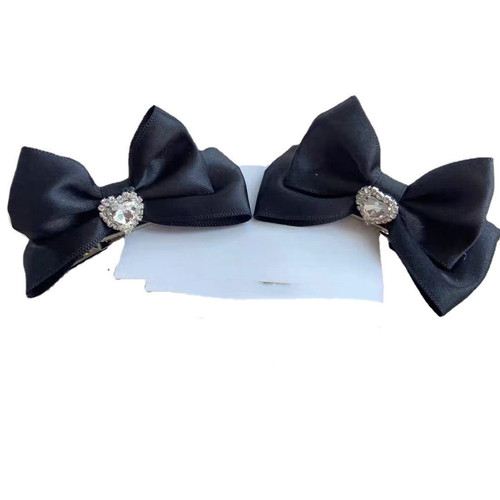 Children's hair accessories: Princess on the run three-dimensional bow hairpin rhinestone hairpin baby cute top clip little girl clip