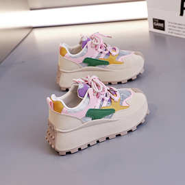 ins韩版镂空老爹鞋女2025夏季新款透气轻便学生休闲运动鞋HL872-1