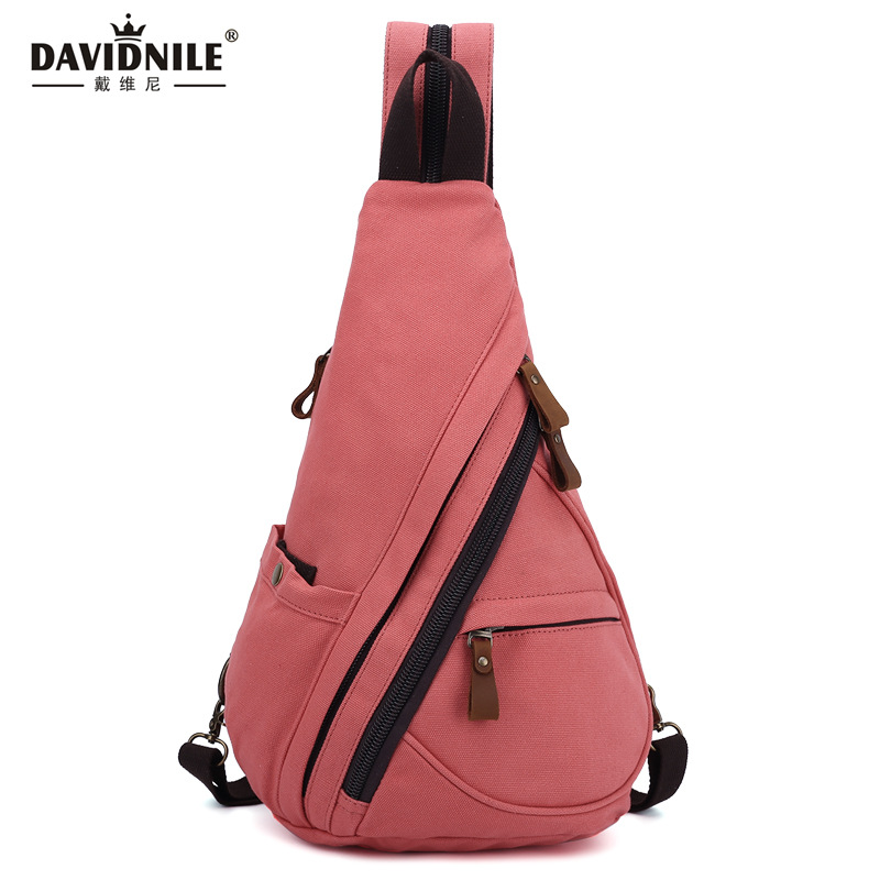 2022 nuevo bolso transfronterizo de los hombres moda lienzo de moda bolso de pecho de los hombres bolso de mensajero del hombro ocasional viaje Mochila pequeña